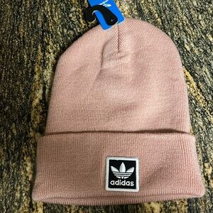 NWT adidas tall trace pink beanie